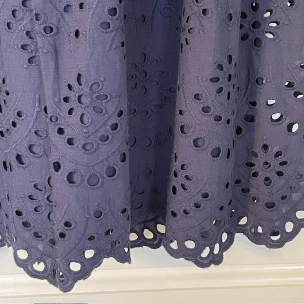 Elegant Navy Blue Lace Skirt - Picture 4 of 5